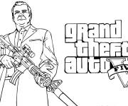 Coloriage Michael GTA V