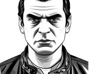 Coloriage Niko Bellic de GTA IV