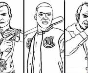 Coloriage Personnages principaux de GTA 5