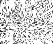 Coloriage Poursuite &agrave; grande vitesse dans Grand Theft Auto