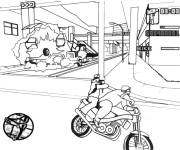 Coloriage et dessins gratuit Poursuite du moto dans GTA à imprimer