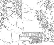 Coloriage Sc&egrave;ne de Grand Theft Auto Vice City