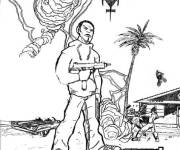 Coloriage et dessins gratuit Sc&egrave;ne du jeu GTA San Andreas à imprimer