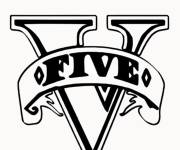 Coloriage et dessins gratuit Symbol 5 de GTA à imprimer