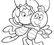 Coloriage Bisou de Maya l'abeille