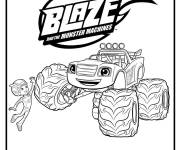 Coloriage Blaze et les monstres machines Gulli