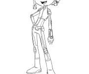 Coloriage Cathy fille souriante
