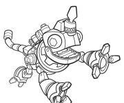 Coloriage Click clack Dinotrux de Gulli