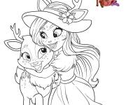 Coloriage Danessa et Sprint de Enchantimals
