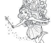 Coloriage F&eacute;e Barbie de Gulli