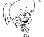 Coloriage Fille Lynn de Bienvenue chez les Loud avec mod&egrave;le