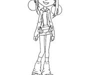 Coloriage Fille Samantha de Monster Buster clUB