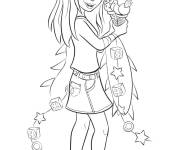 Coloriage Fille St&eacute;phanie de friends