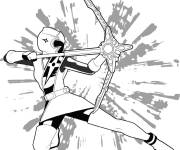 Coloriage Hayley de Power Ranger Ninja Steel