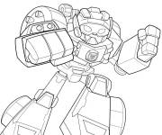 Coloriage Hotshot Transformers de Rescue Bots Academy