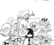 Coloriage La famille Loud sur chaine Gulli