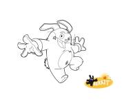 Coloriage Le lapin rigolo Rekkit