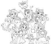 Coloriage Les Enchantimals dessin anim&eacute; Gulli