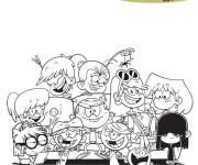 Coloriage Lincoln et ses s&oelig;urs Bienvenue chez les Loud Gulli