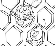 Coloriage Maya et Willy dans la ruche sur Gulli