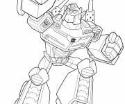 Coloriage Optimus Prime Transformers Rescue Bots Academy