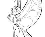 Coloriage Papillon Beatrice dessin anim&eacute; Gulli