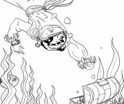 Coloriage Pirate et tr&eacute;sor sur Gulli