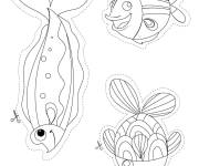 Coloriage Poisson d'avril &agrave; d&eacute;couper