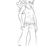 Coloriage Portrait de Mia de Friends pour les filles
