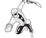 Coloriage Power Rangers Rouge Gulli