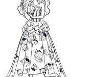 Coloriage Princesse Barbie sur Gulli
