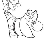 Coloriage Professeur Kung Fu Panda Po