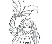 Coloriage Sir&egrave;ne Barbie Multicolore Gulli