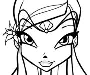 Coloriage et dessins gratuit Winx Club Musa et la musique Gulli à imprimer