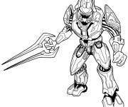 Coloriage Alliance avec &eacute;p&eacute;e de Halo