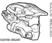 Coloriage Casque de combattant Carter
