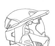 Coloriage et dessins gratuit Casque de personnage Halo à imprimer