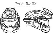 Coloriage Casques de chef dans Halo