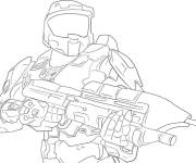 Coloriage Chef d'&eacute;quipe de Halo