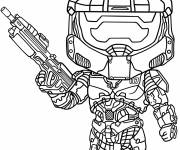 Coloriage Chibi Halo Master Chief pour les petits