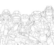 Coloriage Co&eacute;quipiers de Halo