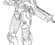 Coloriage Combattant &eacute;pique de Halo