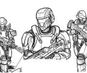 Coloriage Combattants de justice Halo