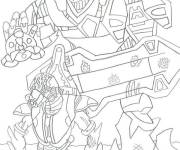 Coloriage Deux personnages de jeu video Halo