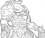 Coloriage Guerrier de Halo