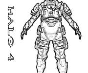 Coloriage et dessins gratuit Halo 4 bien &eacute;quip&eacute; à imprimer