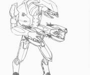 Coloriage Halo au crayon