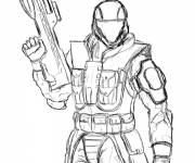 Coloriage Halo dessin&eacute; par main