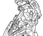 Coloriage Halo fond d'&eacute;cran
