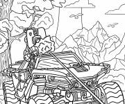 Coloriage Halo laser de tir M12B Warthog